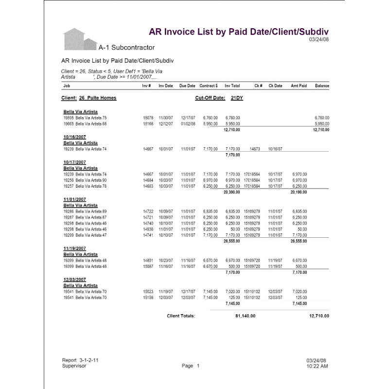 03-01-02-11 AR Income by Cost Code Summary (from Invoices)