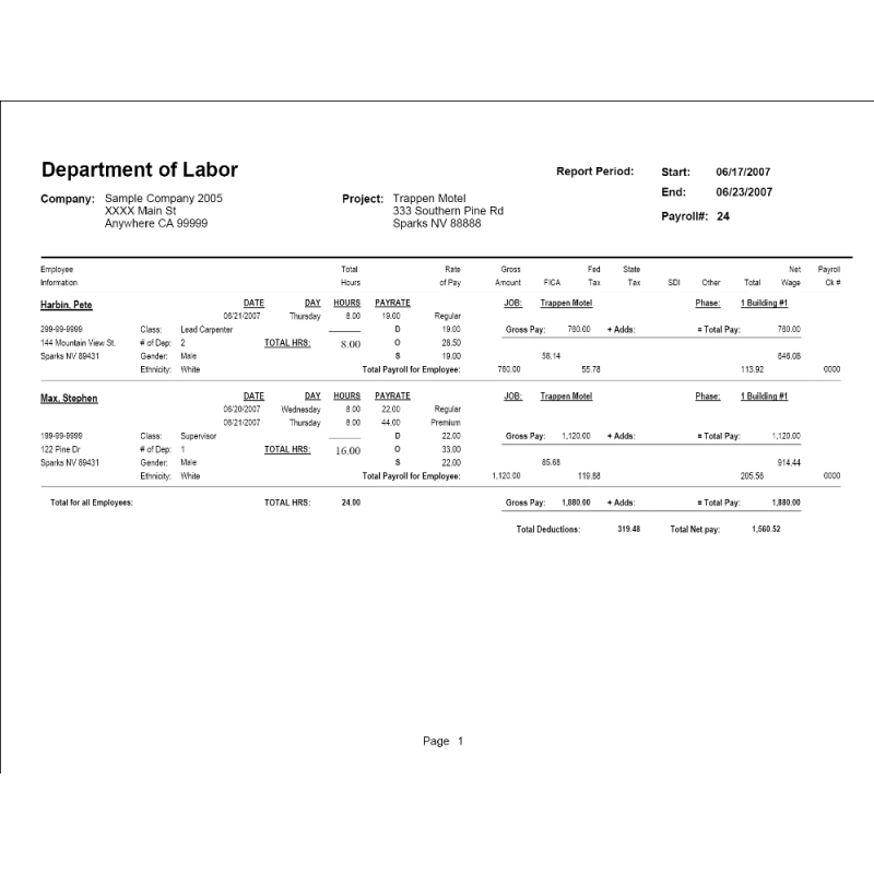 05-01-06-02 Certified Payroll Report with Job Phases