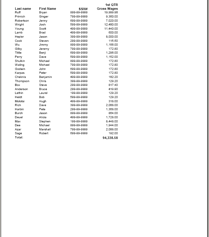 05-01-09-01 Gross Wages  Qtr 1 (Excel Ready)